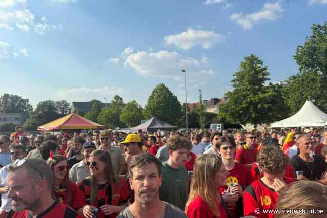 Derde match op rij massa supporters op post voor Rode Duivels: “Voetbal op groot scherm en de zon, beter kan niet”