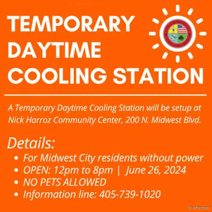 Temporary cooling station opened in Midwest City