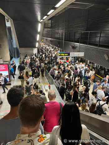Canary Wharf Tube station closure sparks chaos during sweltering rush-hour commute