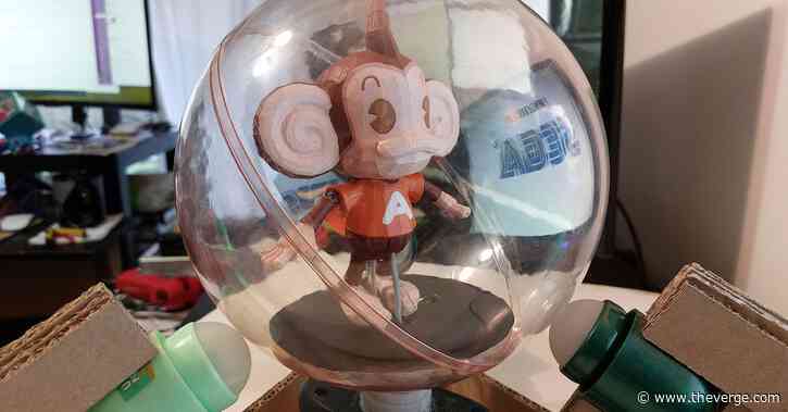 Playing Super Monkey Ball with a monkey in a ball just makes sense
