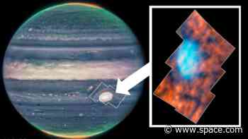 James Webb Space Telescope spies strange shapes above Jupiter's Great Red Spot (image)
