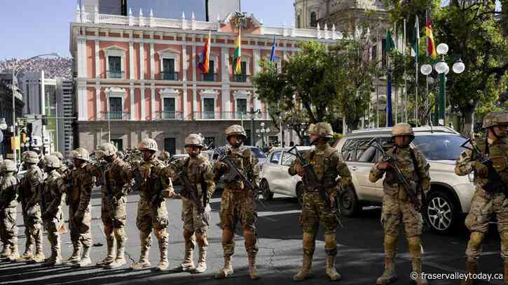 Bolivian president warns “irregular” military deployment under way in capital, raising coup fears