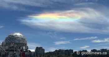 Painted clouds? B.C. residents treated to rare show of ‘cloud iridescence’