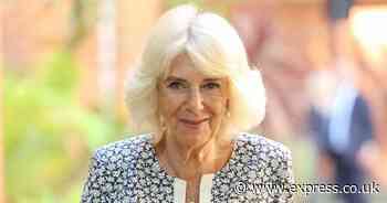 Queen Camilla wows fans in floral dress as she visits primary school to celebrate reading