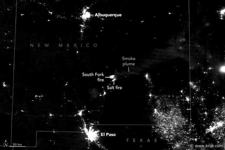 NASA satellite imagery shows Ruidoso wildfires burning 1 day after they broke out