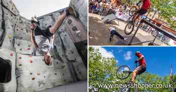 Bexleyheath Town Centre Man vs Machine stunt show