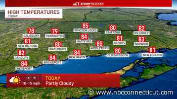 Sunny skies and cooler temperatures in Connecticut on Thursday