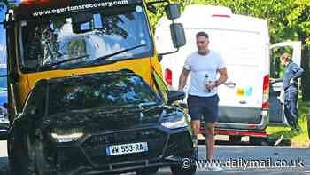 Riyad Mahrez's father-in-law Ashley Ward crashes football star's £220k Audi into white van