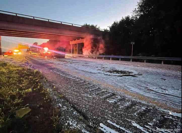 Part of I-165 shut down in Daviess County, Kentucky after molten aluminum spill