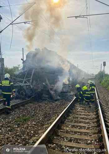 Slovakia: Train from Prague to Budapest crashes with bus, killing six people