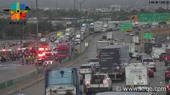 All lanes of I-40 west at 12th street closed