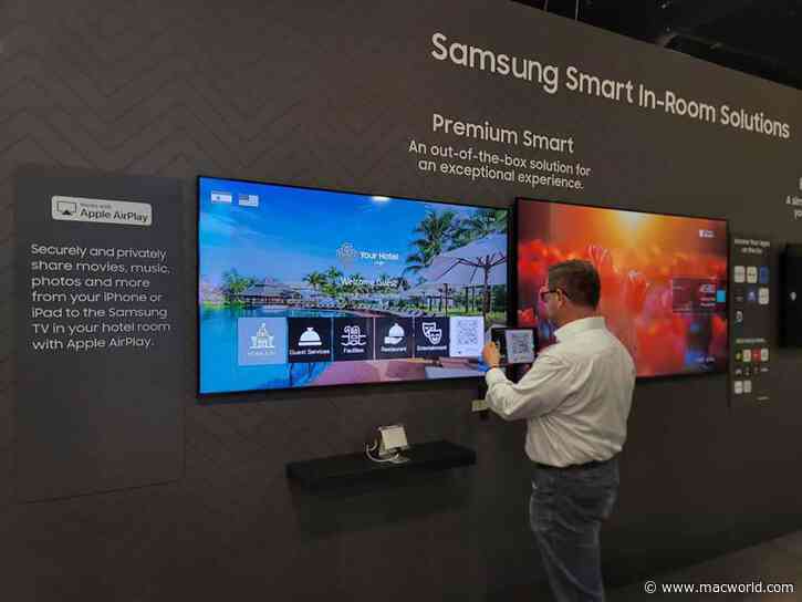 We may see AirPlay on more hotel TVs soon, with Samsung now adding support