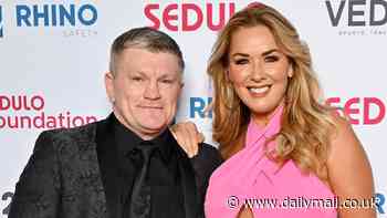 Ricky Hatton gives an update on his relationship with girlfriend Claire Sweeney as they put on a loved-up display at the Sedulo Colour Ball in Manchester