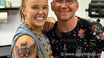 JoJo Siwa, 21, gets her first tattoo... with artist revealing it's a rendition of her new album cover artwork