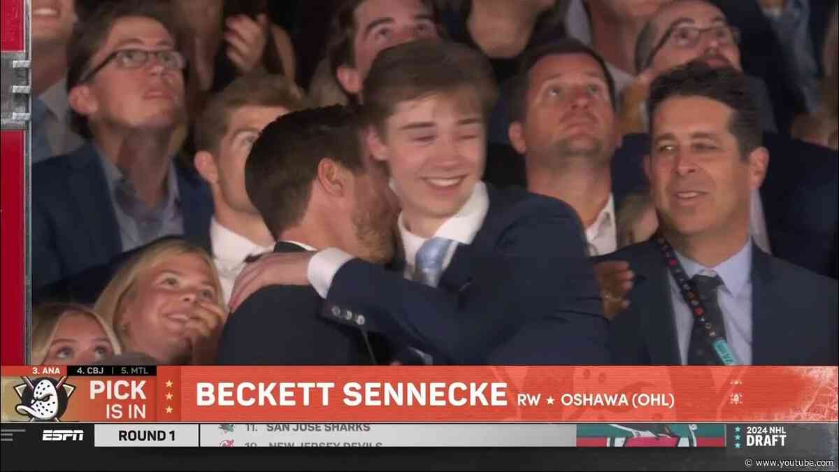 Ducks Draft Beckett Sennecke Third Overall