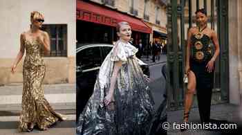 Olympics-Ready Metallics Dominated Haute Couture Street Style