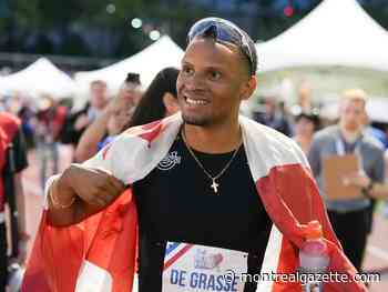 De Grasse, Quebec's Leduc win 100-metre races at Canadian track and field trials