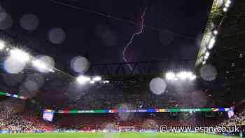 Germany vs. Denmark suspended due to lightning