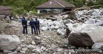 Twee doden na aardverschuiving door noodweer in Zwitserland, derde persoon vermist