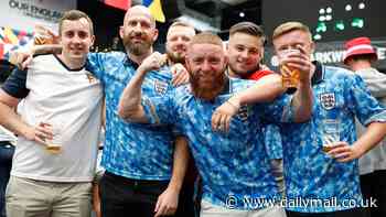 They also serve! England fans back home get into the Euros spirit to cheer on Harry Kane and his men taking on Slovakia in Germany