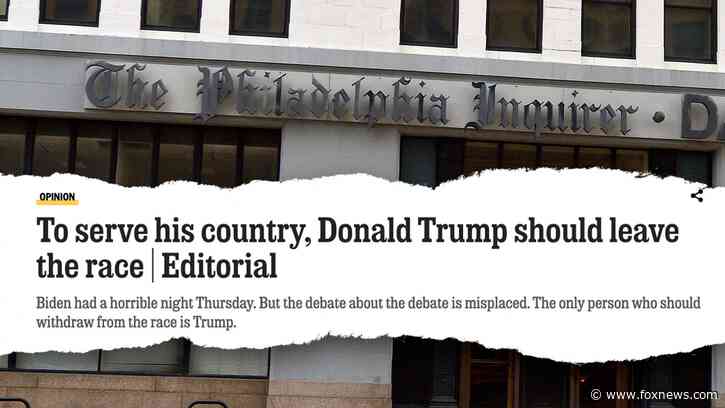 The Philadelphia Inquirer calls on Donald Trump to drop out after debate performance
