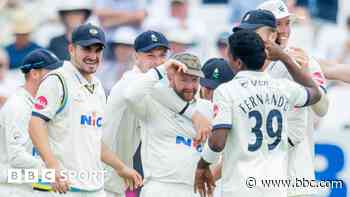 Tykes take control after bowling out Derbyshire for 76
