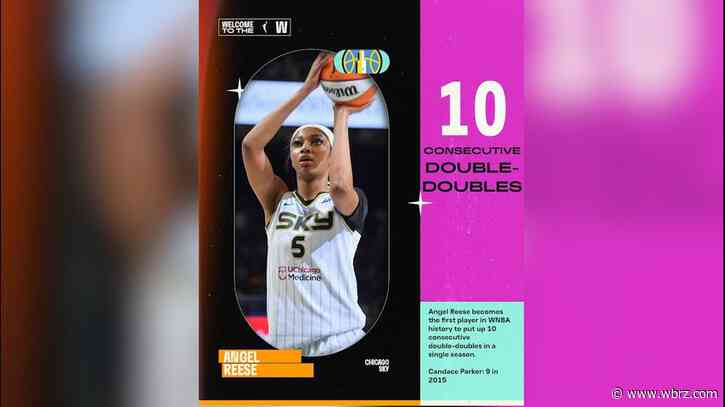 Angel Reese breaks WNBA record for most consecutive double-doubles in a single season
