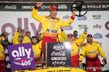 NASCAR recap: Joey Logano wins chaotic Nashville race in five overtimes