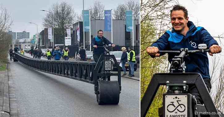 Massive 180ft bike officially named the longest in the world – and it’s rideable