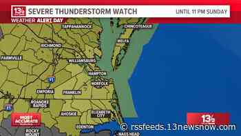 Severe thunderstorm watch expires for  Hampton Roads