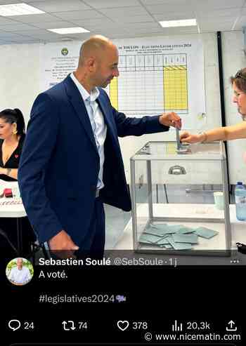 Législatives: le candidat RN Sébastien Soulé a-t-il vraiment voté à Toulon lors du 1er tour?