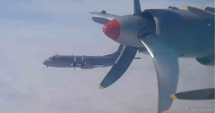 Tense moment Russian spy plane is intercepted by Nato jet