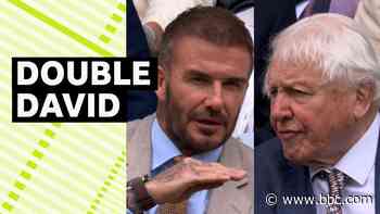 Watch: Beckham & Sir David Attenborough arrive in the Royal Box