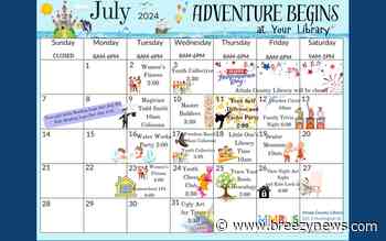July calendar for the Attala County Library