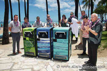 Special trash cans installed around Waikiki