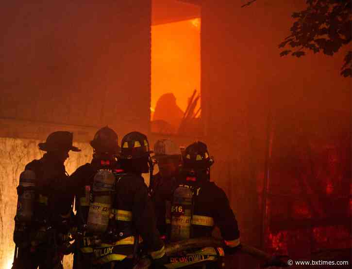 Three-alarm fire in Port Morris injures four firefighters: FDNY