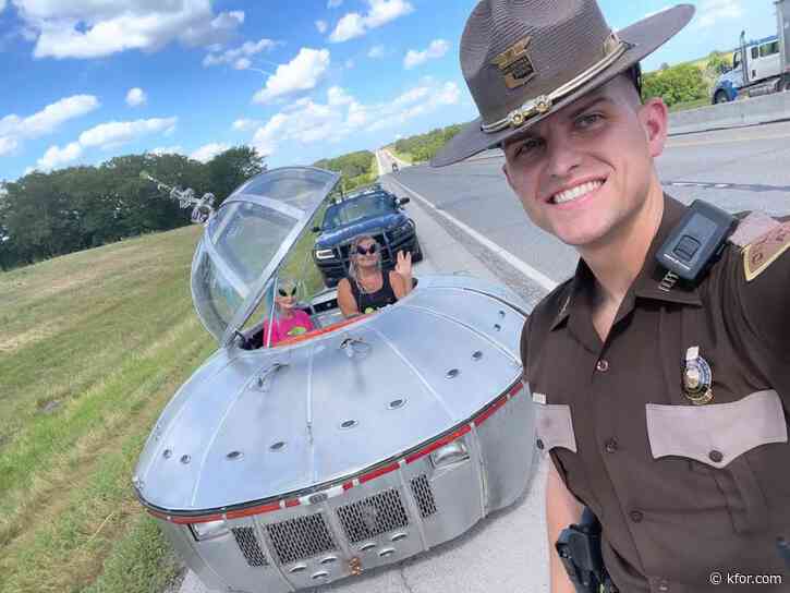 OHP trooper pulls over "UFO" on Turner Turnpike