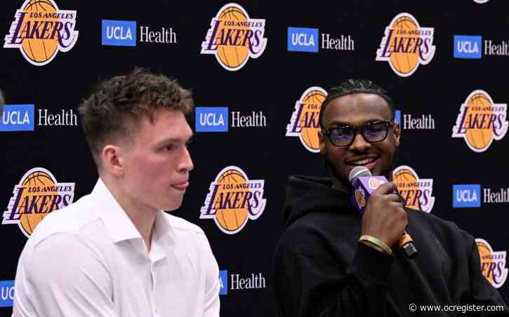Lakers introduce draft picks, say Bronny James ‘earned’ his spot