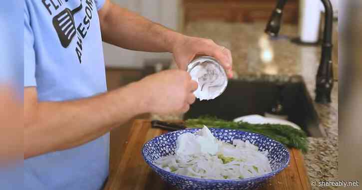 “Foodie” Dad shows how to make his German mother’s cucumber salad in a few simple steps