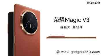 Honor Magic V3 Design Revealed Ahead of July 12 Launch; Seen With a Periscope Telephoto Camera