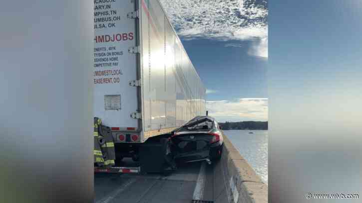 No injuries after tractor-trailer collides with vehicle on Chautauqua County bridge