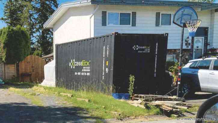 Bucking city staff recommendation, divided Chilliwack council OK’s metal storage bin on resident’s property