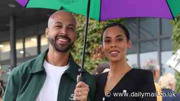 Marvin Humes cuts a stylish figure in a £2,470 Prada co-ord as he enjoys a 'day date' with glamorous wife Rochelle during day three of Wimbledon