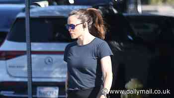 Jennifer Garner looks fit in skintight leggings as she steps out in LA... after claims her ex Ben Affleck has been split from Jennifer Lopez 'for months'