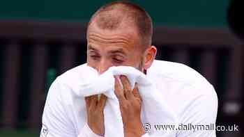 Fuming Dan Evans takes aim at Wimbledon officials by claiming they 'don't care about the players' over wet court conditions as he slumps to first-round defeat by Alejandro Tabilo