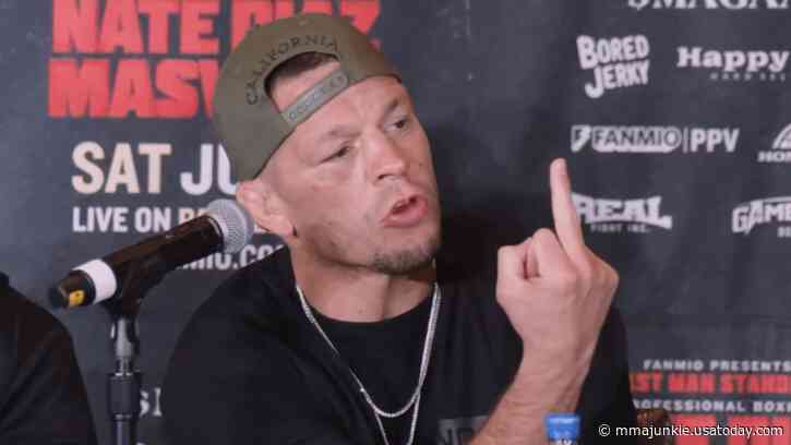 Video: Nate Diaz loses cool, threatens influencer N3on after getting trolled at press conference