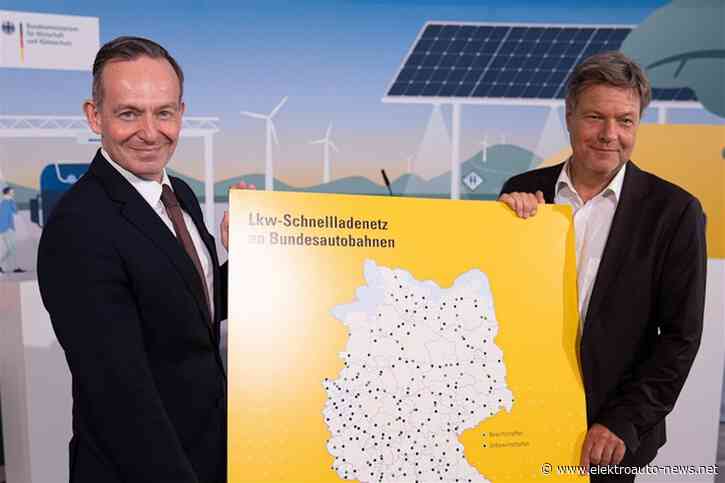 Habeck und Wissing starten Schnellladenetz für Elektro-Lkw