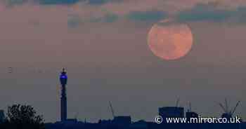 Man catches mysterious 'long object' moving across moon in sky above London