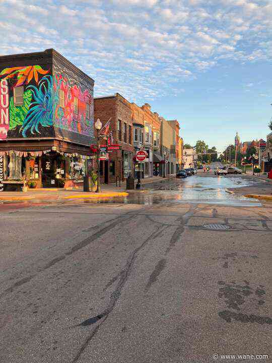 Hydrant hit-and-run causes water main break in downtown Huntington