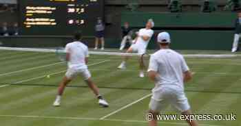 Andy Murray has ball rifled at his chest as Wimbledon farewell takes bad turn